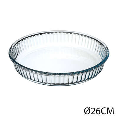 PLAT EN VERRE ROND 26CM