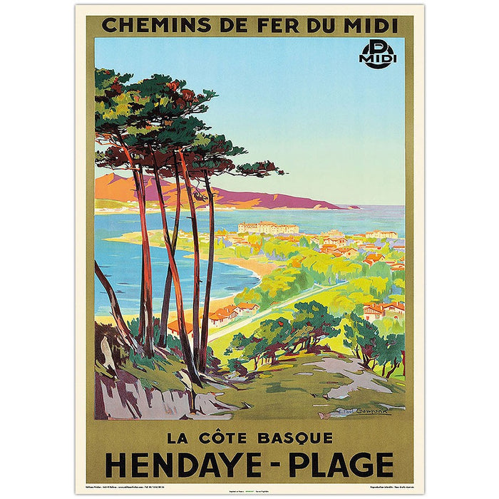 AFFICHE HENDAYE-PLAGE N°209 ÉDITION FRICKER 50X70