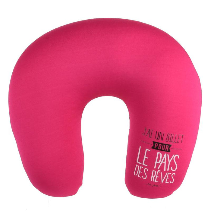 COUSSIN DE NUQUE ROSE MICROBILLES