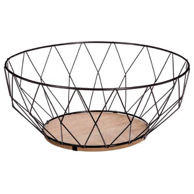 CORBEILLE EN METAL NOIR 28CM