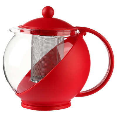 THÉIÈRE VERRE ESSENTIEL ROUGE 1.25L