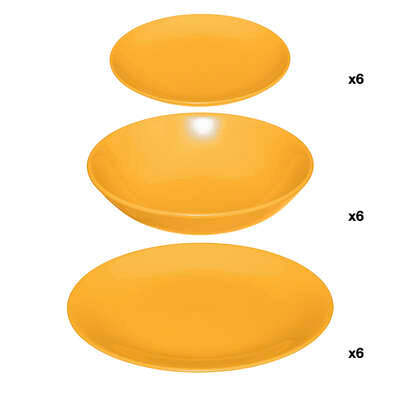 SERVICE 18 PIÈCES COLORAMA JAUNE