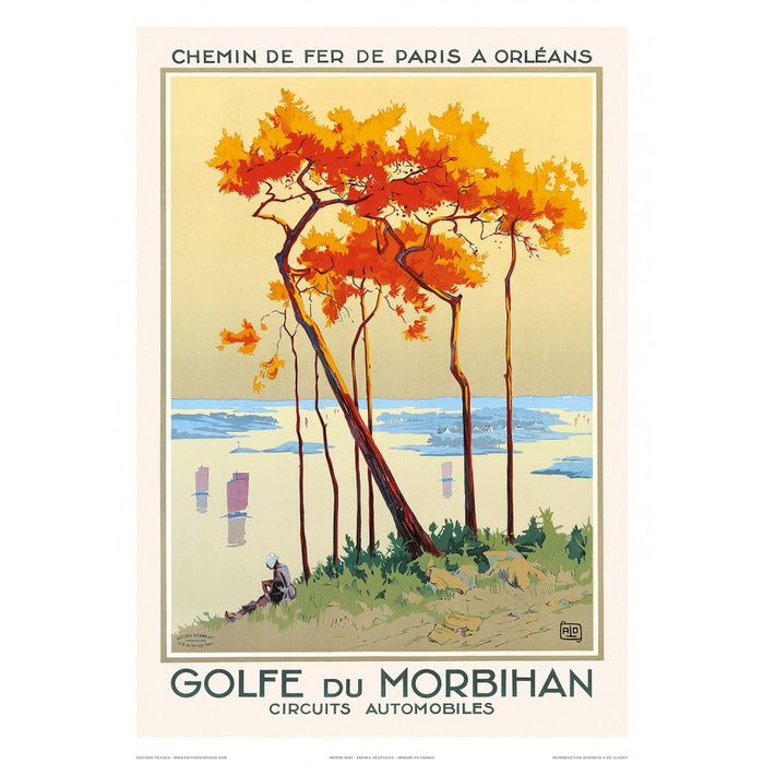 AFFICHE GOLFE DU MORBIHAN N°801 ÉDITION FRICKER 50X70