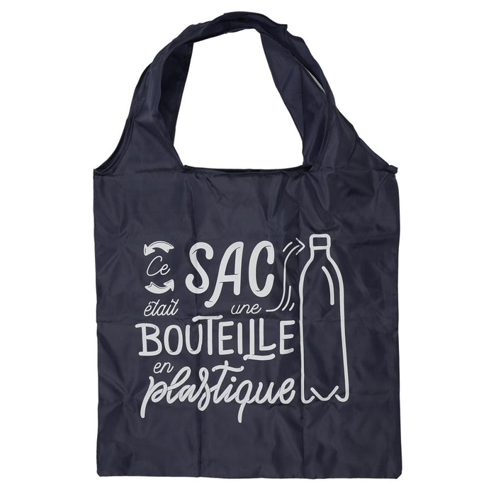 SAC SHOPPING PLIABLE RECYCLE NOIR