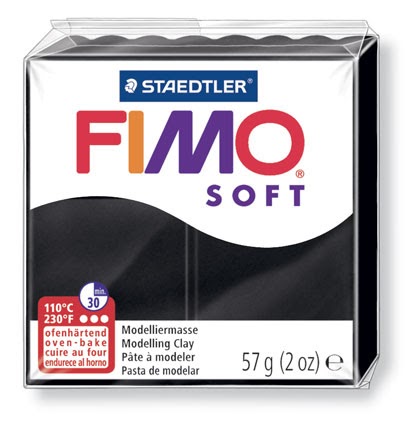 PATE FIMO SOFT NOIRE 57G