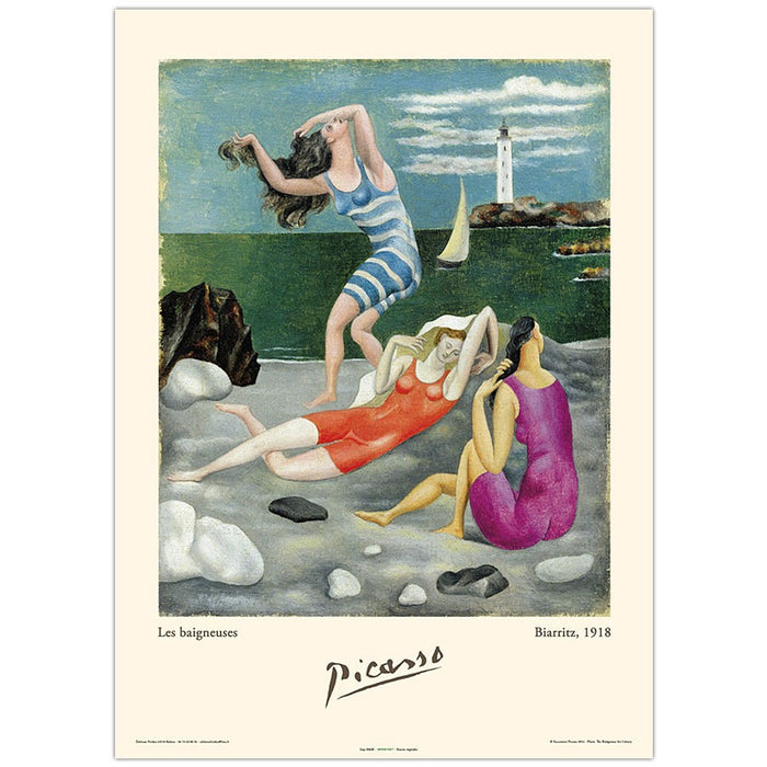 AFFICHE LES BAIGNEUSES PICASSO N°204 ÉDITION FRICKER 50X70