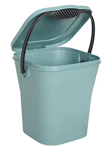 SEAU A COMPOST 6L + COUVERCLE VERT EUCALYPTUS