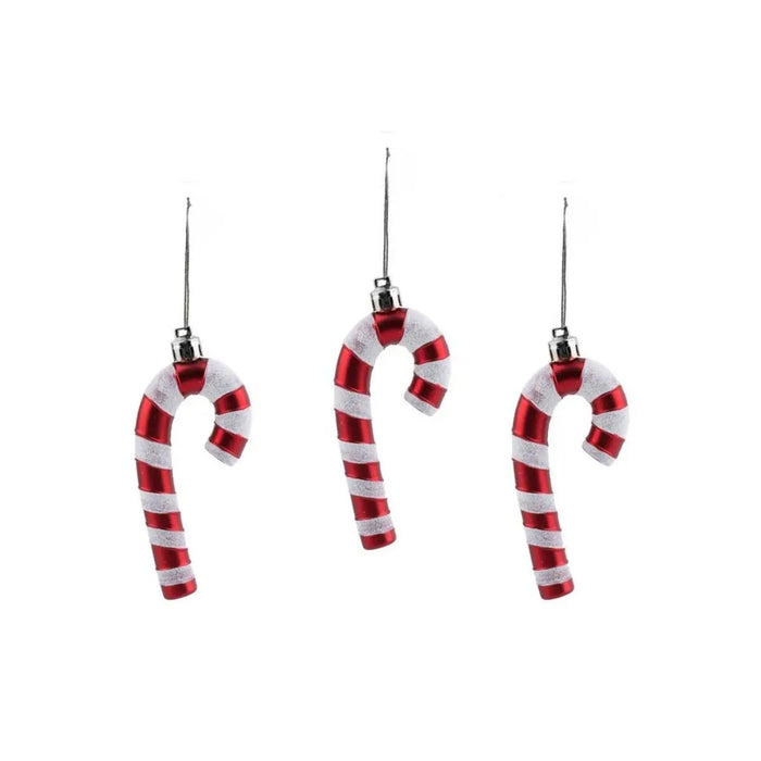 3 suspensions sucre d'orge - H 9 cm