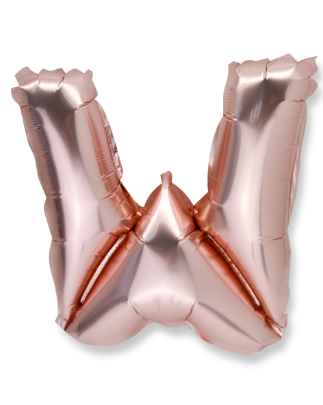BALLON 36CM LETTRE W ROSE GOLD