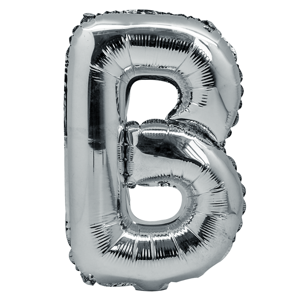 BALLON 36CM LETTRE B ARGENT