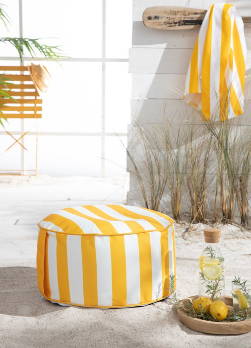 POUF SUMMER STRIPE JAUNE