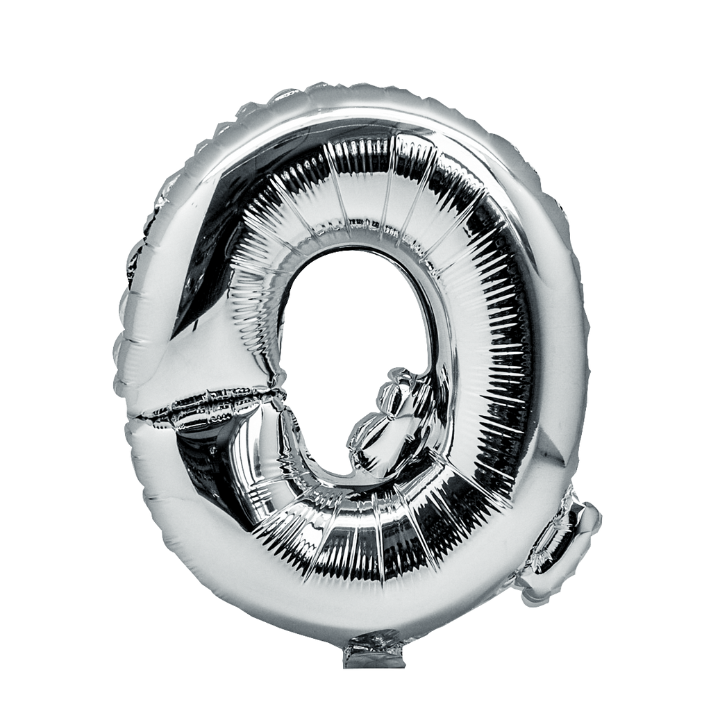 BALLON 36CM LETTRE Q ARGENT