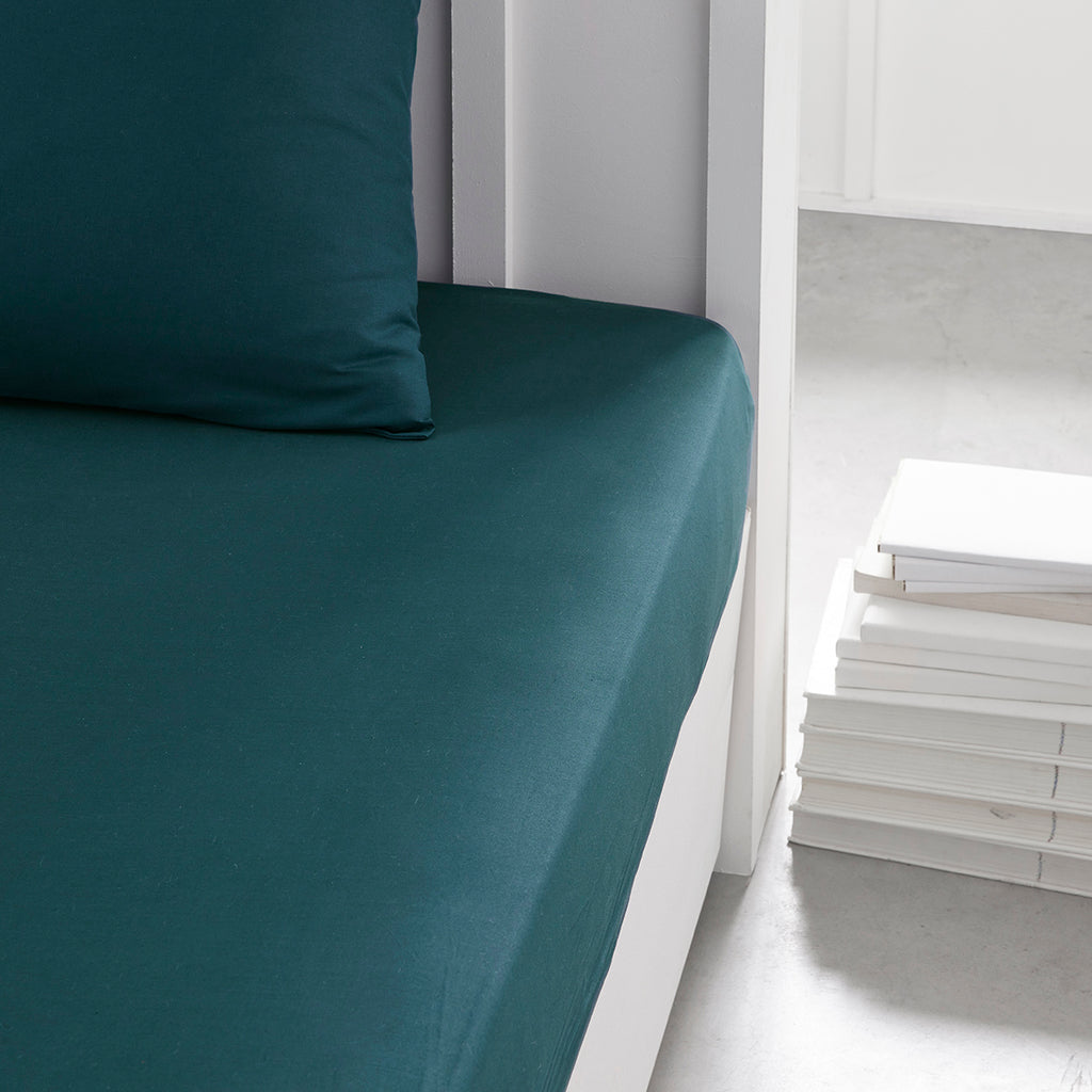 DRAP HOUSSE 140X200 2 PERSONNES GRAND BONNET 30 COTON UNI ESSENTIAL PAON
