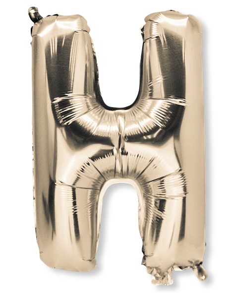 BALLON 36CM LETTRE H OR