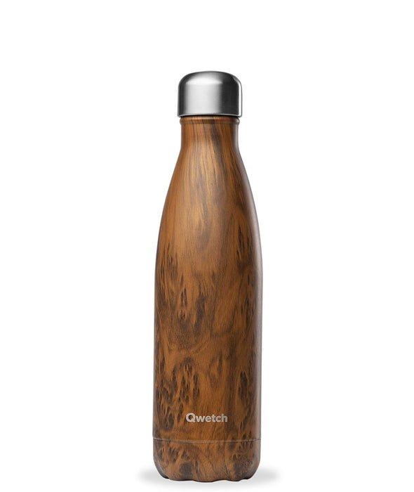 BOUTEILLE ISOTHERME QWETCH WOOD MARRON 500ML