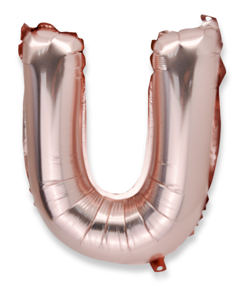 BALLON 36CM LETTRE U ROSE GOLD