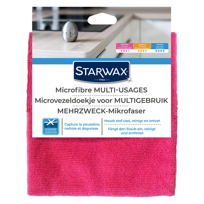 LAVETTE MICROFIBRE MULTI-USAGES ROSE STARWAX